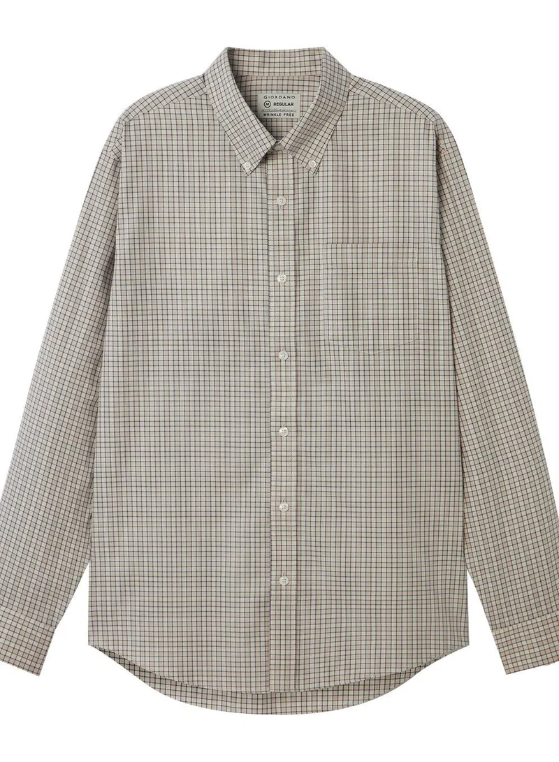 GIORDANO Men's Wrinkle Free Cotton Shirt: Comfort & Style