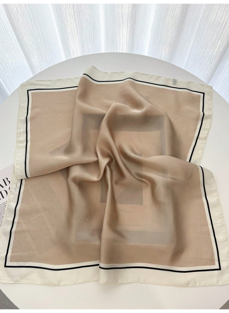 وشاح نسائي أنيق باللون البيج - Image 2