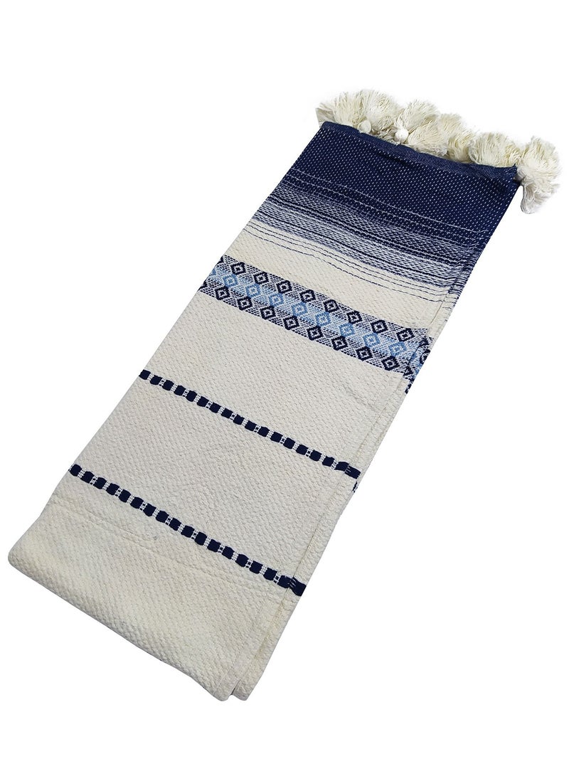 Handloom Cotton Bed Blanket Size 127 x 153 cm with an Elegant Design to Add a Touch of Luxury to Your Home. - Image 2