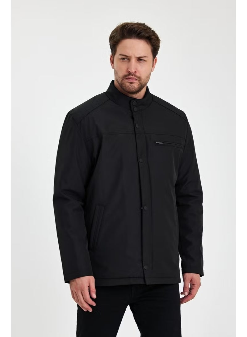 Sivaist Black Thick Fur Lined Classic Windproof and Waterproof Jacket&Coat - Image 4