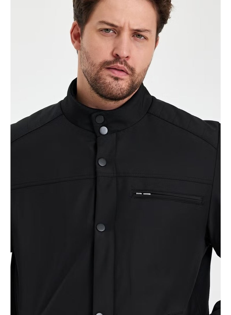 Sivaist Black Thick Fur Lined Classic Windproof and Waterproof Jacket&Coat - Image 3
