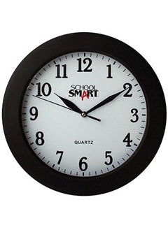 School Smart Ssg0002 Wall Clock 10 " White Face Black Frame  - Image 1