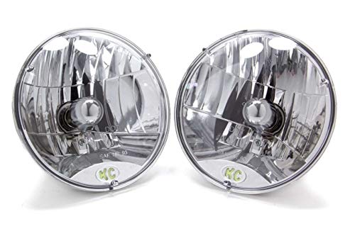 KC HiLiTES 42301 7 Round 6055w H4 DOT Headlight Set of 2 White