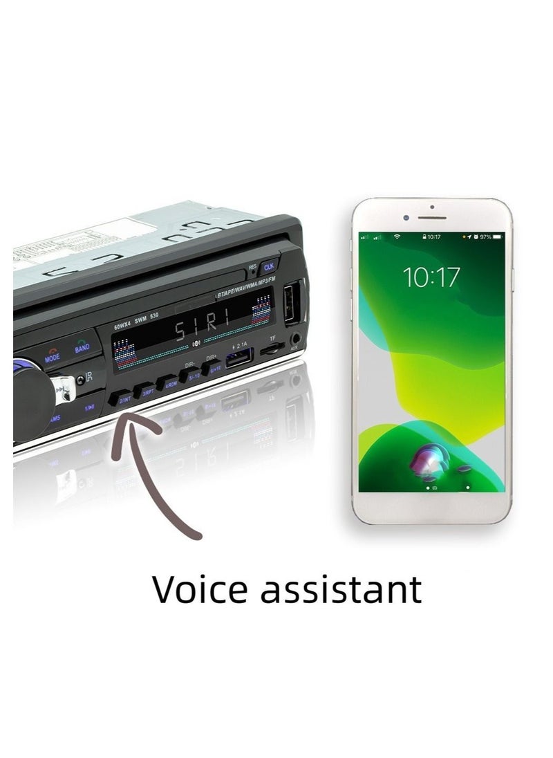 DUNISO - Multifunctional Vehicle MP3 Player Bluetooth Hands Free Calling & Music Streaming AM/FM Radio USB Playback & Charging With 7 Colors Light - Image 1