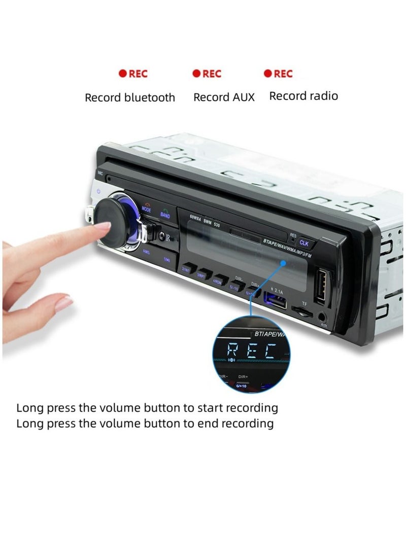 DUNISO - Multifunctional Vehicle MP3 Player Bluetooth Hands Free Calling & Music Streaming AM/FM Radio USB Playback & Charging With 7 Colors Light - Image 1