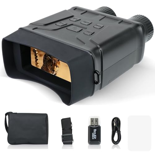 YEIPIS Night Vision Device 100% Darkness 3W 850NM 7 Level Infrared Digital Night Vision Binoculars Type-C Rechargeable 128GB Supported HD Photo & Video Recording Night Vision Device Night Hunting Farm - Image 1