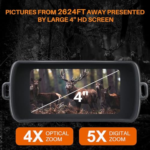 YEIPIS Night Vision Device 100% Darkness 3W 850NM 7 Level Infrared Digital Night Vision Binoculars Type-C Rechargeable 128GB Supported HD Photo & Video Recording Night Vision Device Night Hunting Farm - Image 4