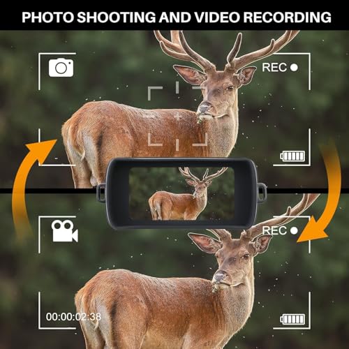 YEIPIS Night Vision Device 100% Darkness 3W 850NM 7 Level Infrared Digital Night Vision Binoculars Type-C Rechargeable 128GB Supported HD Photo & Video Recording Night Vision Device Night Hunting Farm - Image 5