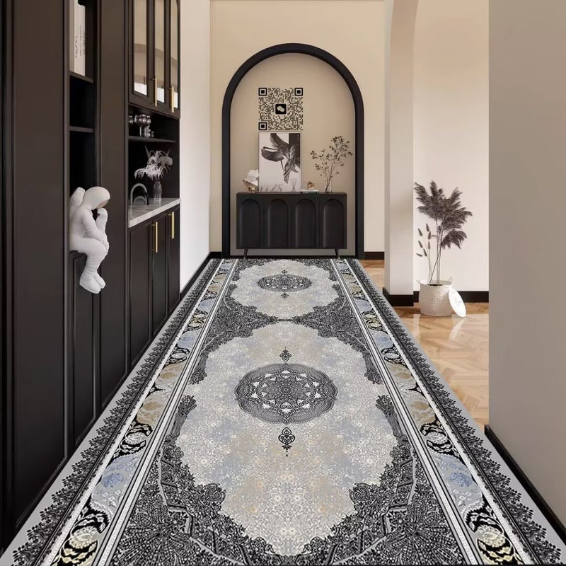 Wholesale Crystal Velvet Corridor Rug - Long Strip, Customizable for Hotels & Homes