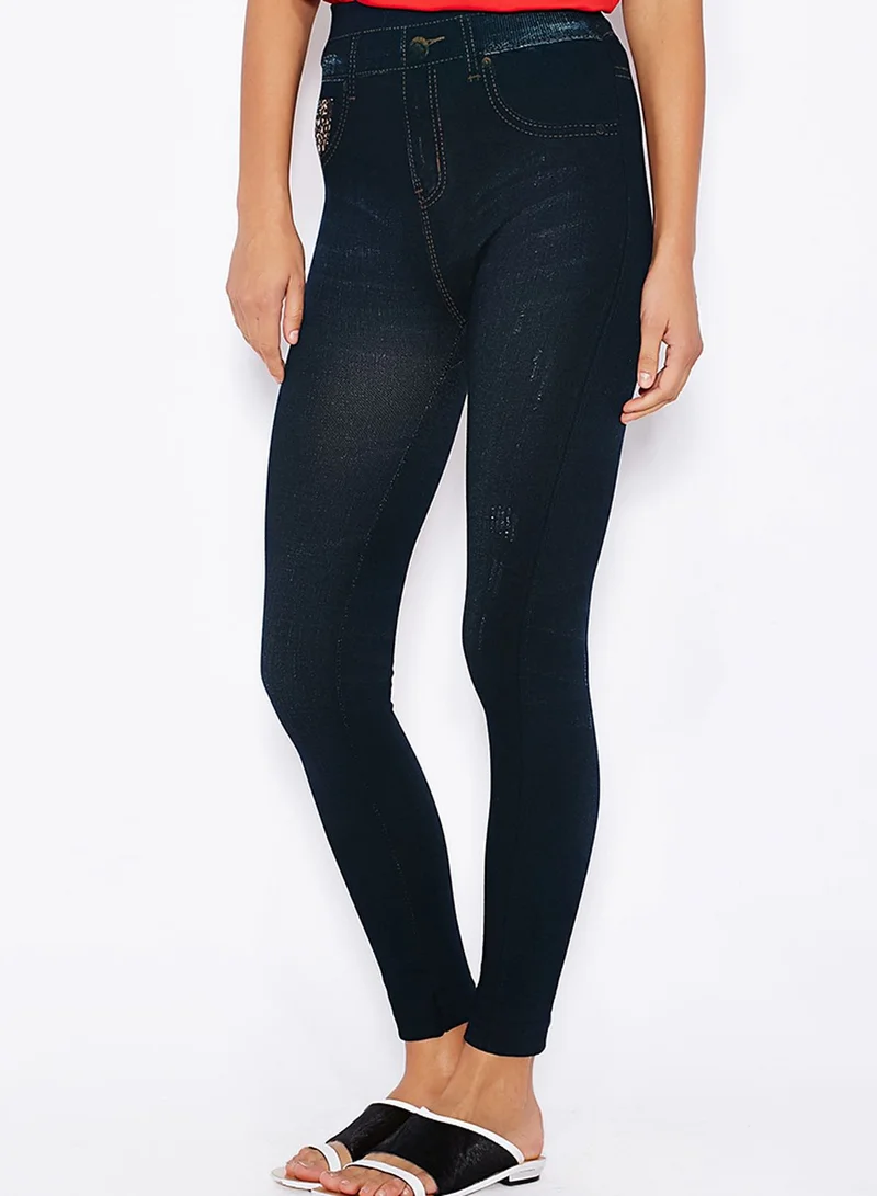 Ginger Contrast Pocket Jeggings