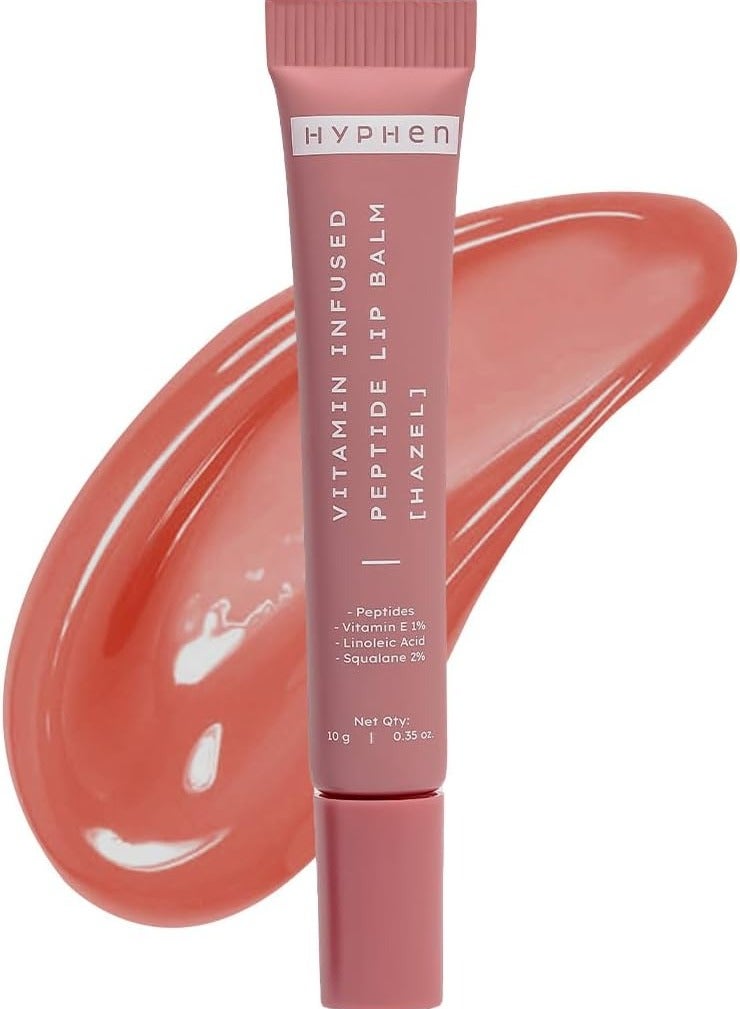 Hyphen Tinted Lip Balm - Hazel | 1% Vitamin E, 2% Squalane & Peptides | Brightening Lip Balm for Dark Lips | 24h Moisturization & Hydration for Dry & Chapped Lips - 10 g, Brown - Image 1