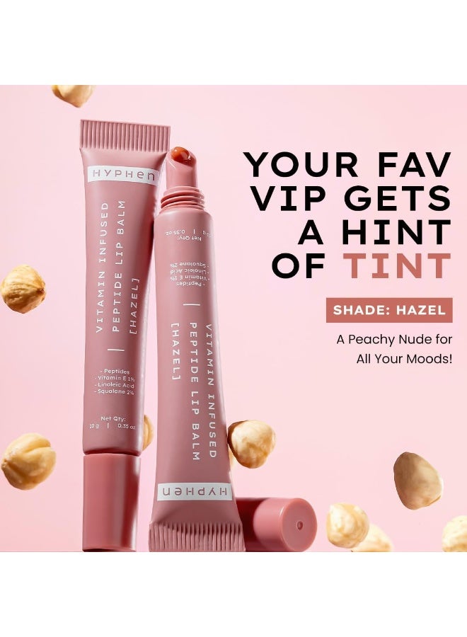 Hyphen Tinted Lip Balm - Hazel | 1% Vitamin E, 2% Squalane & Peptides | Brightening Lip Balm for Dark Lips | 24h Moisturization & Hydration for Dry & Chapped Lips - 10 g, Brown - Image 4