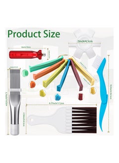 Y&D 5 Pcs Air Conditioner Fin Cleaner Set, 3 Different Ac Comb Condenser Straightener, 2 Brush Coil Refrigerator Evaporator Radiator Repair Clean Too  - Image 5