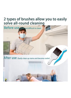 Y&D 5 Pcs Air Conditioner Fin Cleaner Set, 3 Different Ac Comb Condenser Straightener, 2 Brush Coil Refrigerator Evaporator Radiator Repair Clean Too  - Image 2