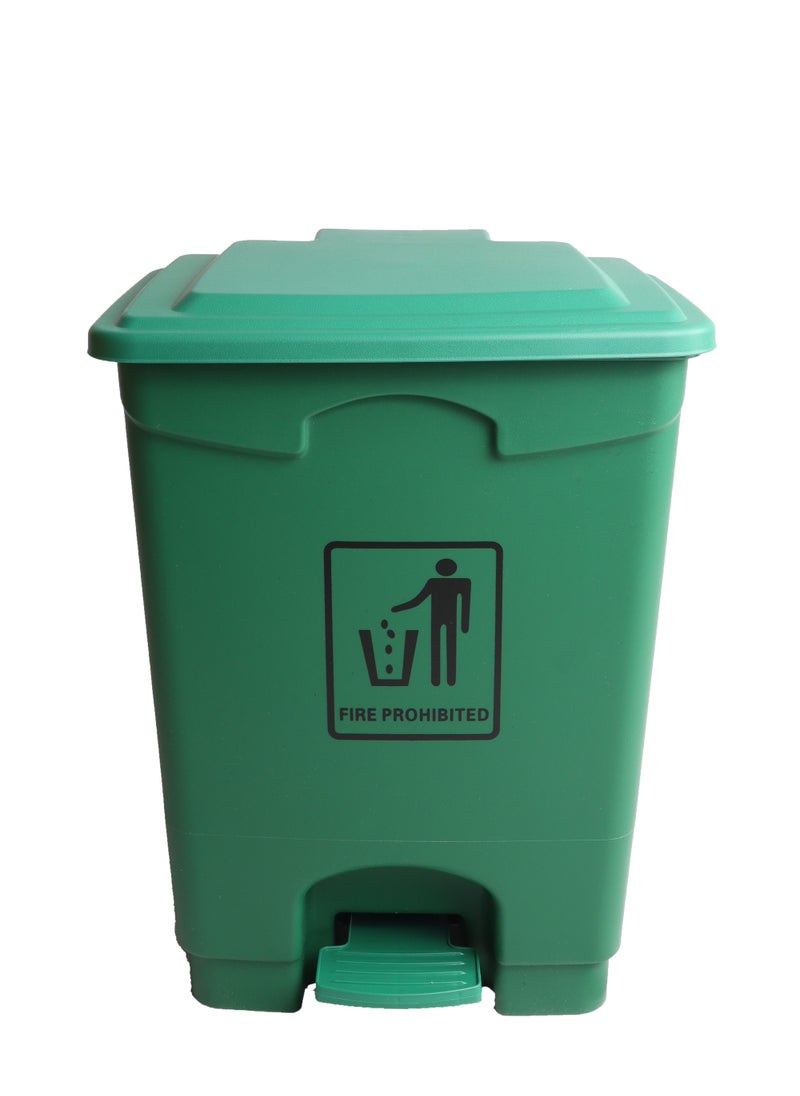 Generic Mini Step Trash Bin | Plastic Matte Finish | Suitable For Bathrooms & Kitchens | Green | 20 Liters  - Image 1