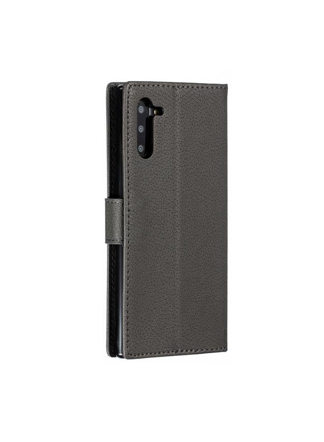 S-TOP Feather Pattern Litchi Texture Horizontal Flip Leather Case with Wallet & Holder & Card Slots For Galaxy Note 10 - Image 4