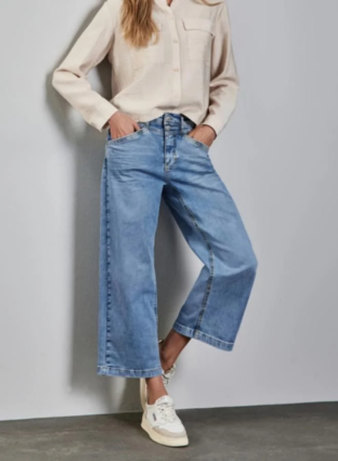 Take Two Women Mid Rise Straight Leg Cropped Jeans