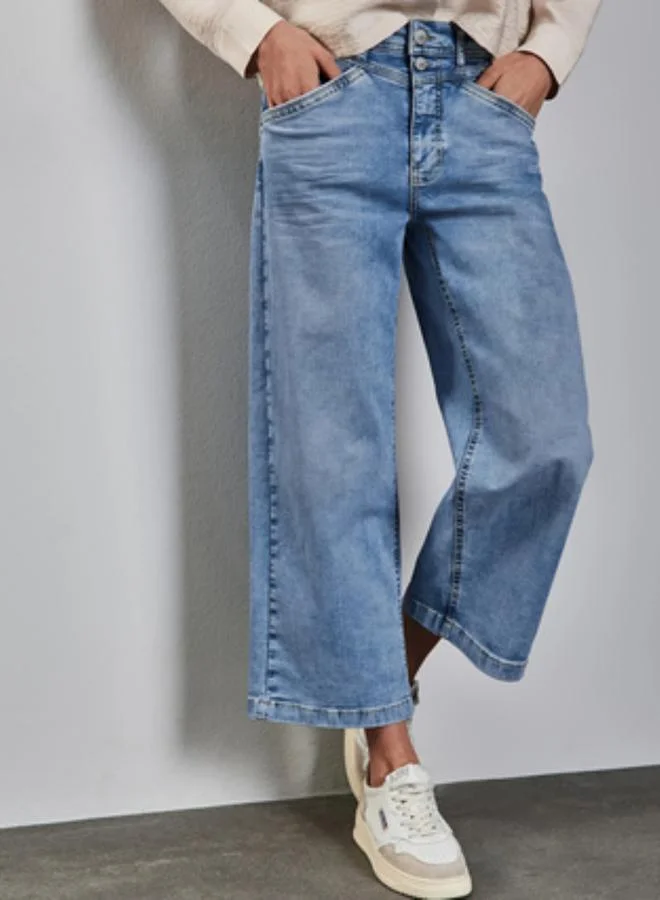 Take Two Women Mid Rise Straight Leg Cropped Jeans