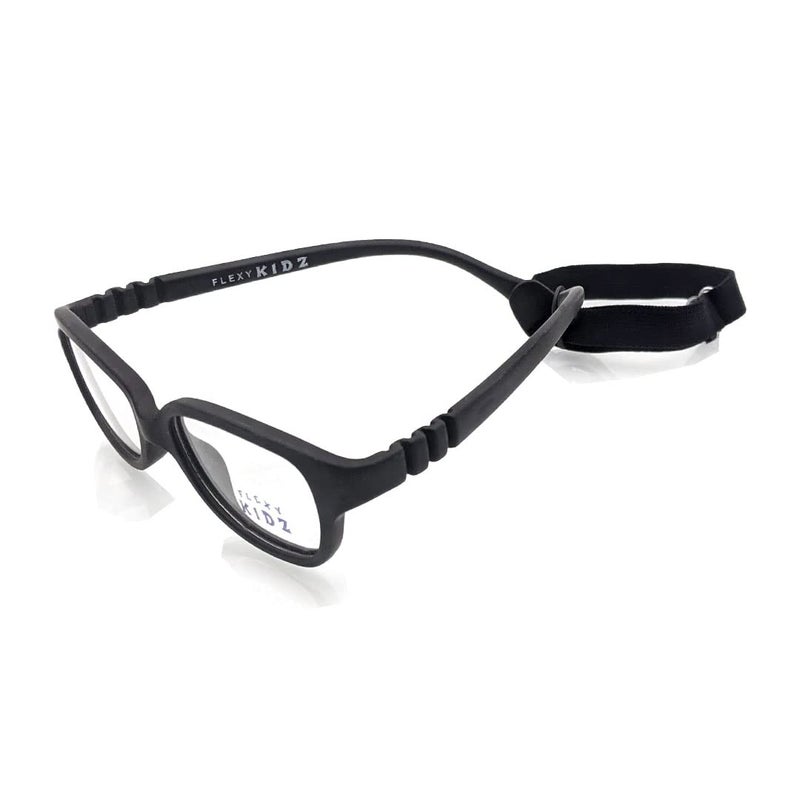 Flexi Kidz Blue Light Blocking Anti Glare Zero Power Unbreakable Eyeglasses Spectacle Frame Protection From TV Mobile Laptop Computer for Kids Girls Boys Unisex With Antislip Silicone Band - Image 2