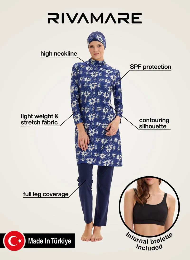 Rivamare  Sahari Burkini 4-Piece Modest Swimwear Set for Women | Best Price UAE