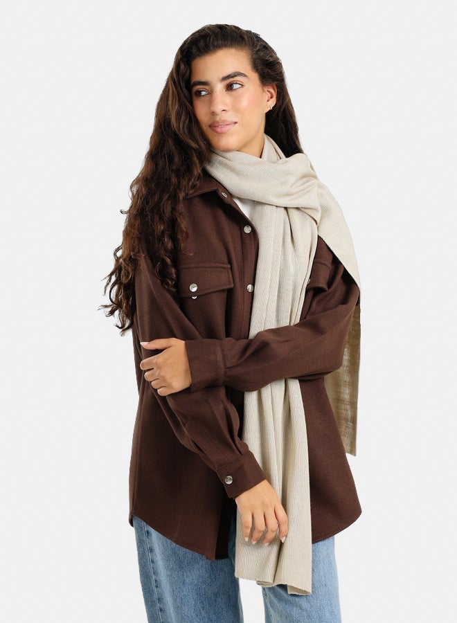 Clue Classic Ribbed Knitted Scarf - Image 2