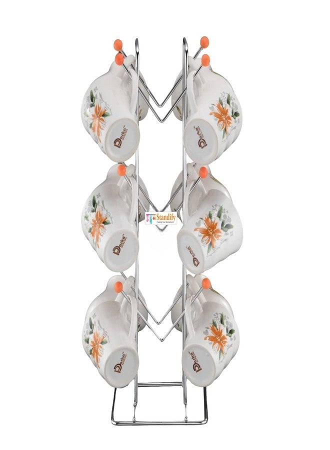STANDIFY FineArt ® Premium Stainless Steel Cup Holder Mug Holder Rack for 6–12 Cups Space-Saving Kitchen Countertop Organizer. - Image 3