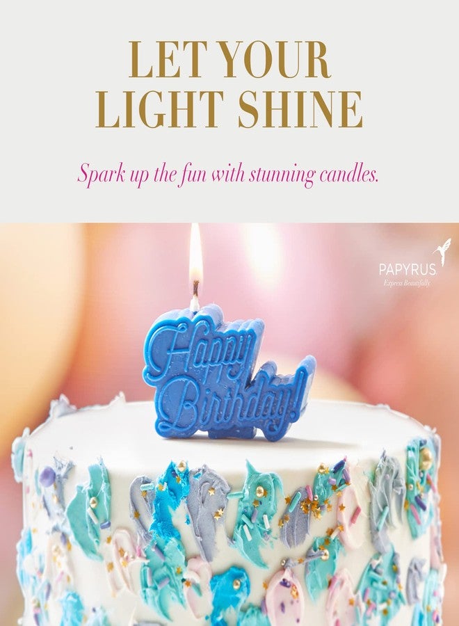 Papyrus Happy Birthday Candle, Blue (1-Count) - Image 4