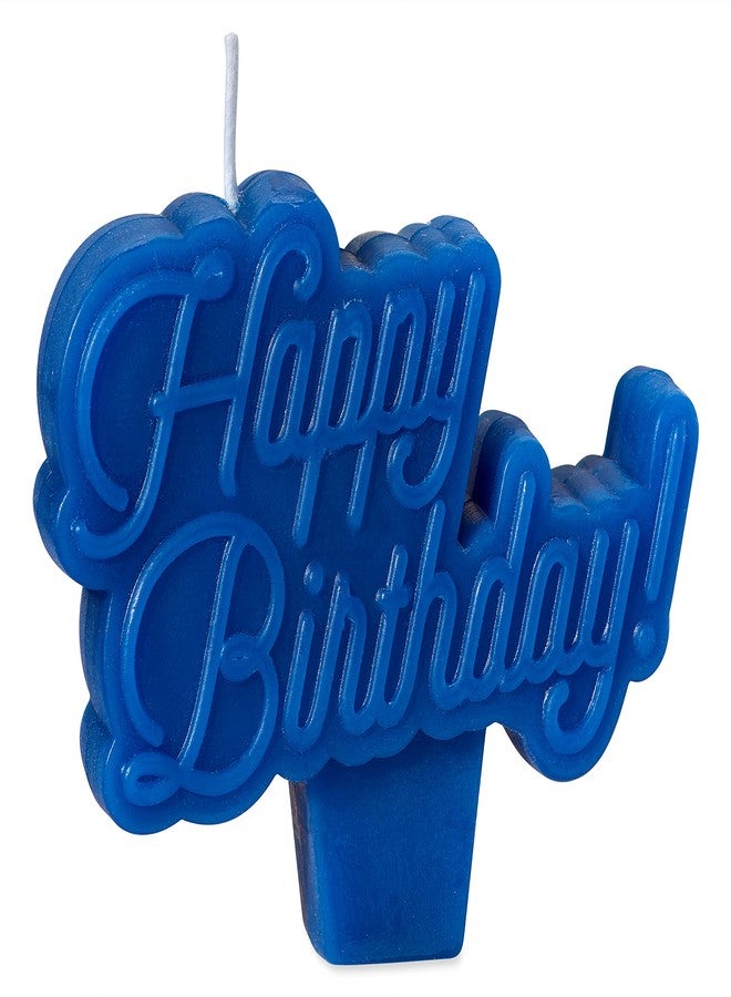 Papyrus Happy Birthday Candle, Blue (1-Count) - Image 1
