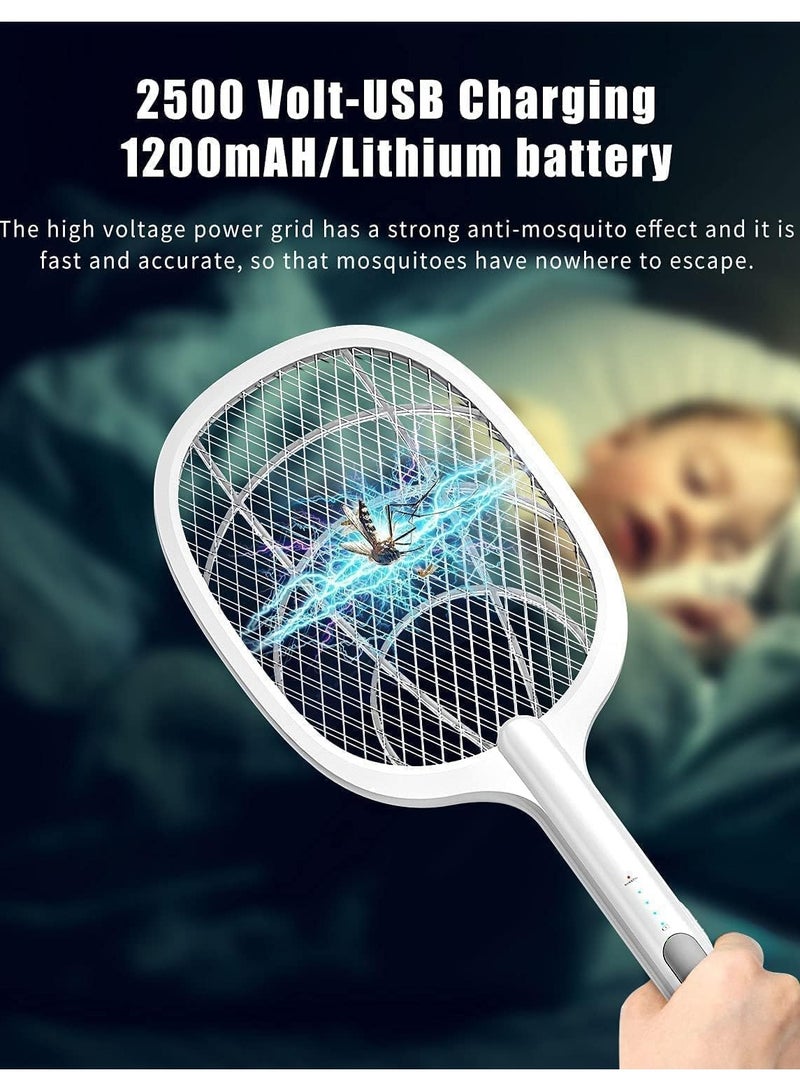 ELTRAZONE Earth Rated Mosquito Bats Racket Killer Five Nights Mosquito Killer Racket Rechargeable Handheld Electric Fly Swatter Mosquito Killer 15 Lavender (Multi)  - Image 3