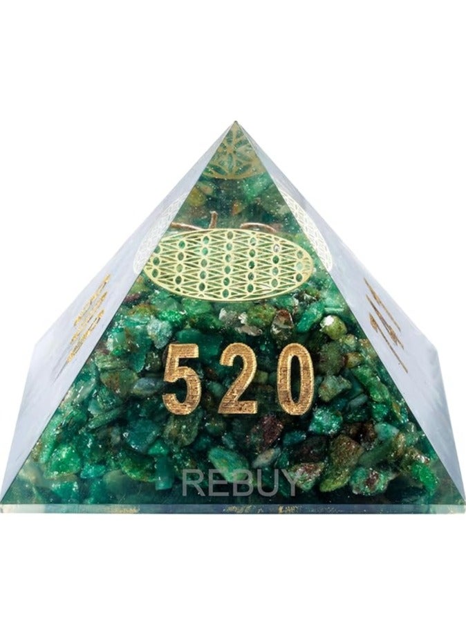 REBUY REBUY Green Jade Wealth Pyramid with Zibu Number & Symbol  - Image 1