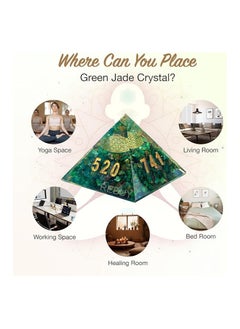 REBUY REBUY Green Jade Wealth Pyramid with Zibu Number & Symbol  - Image 3
