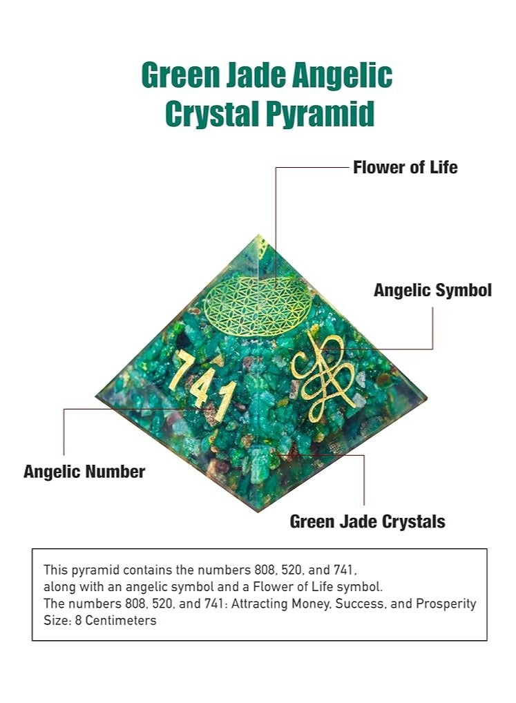 REBUY REBUY Green Jade Wealth Pyramid with Zibu Number & Symbol  - Image 4