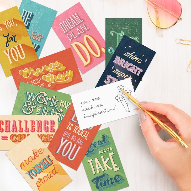 Canopy Street Vintage Word Art Mini Quote Cards / 2" x 3.5" Flat Business Card Size / 50 Uplifting Cards / 25 Small Motivational Encouragement Card Designs/Made In The USA - Image 4