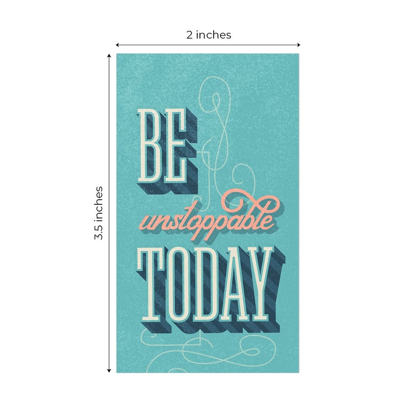 Canopy Street Vintage Word Art Mini Quote Cards / 2" x 3.5" Flat Business Card Size / 50 Uplifting Cards / 25 Small Motivational Encouragement Card Designs/Made In The USA - Image 5