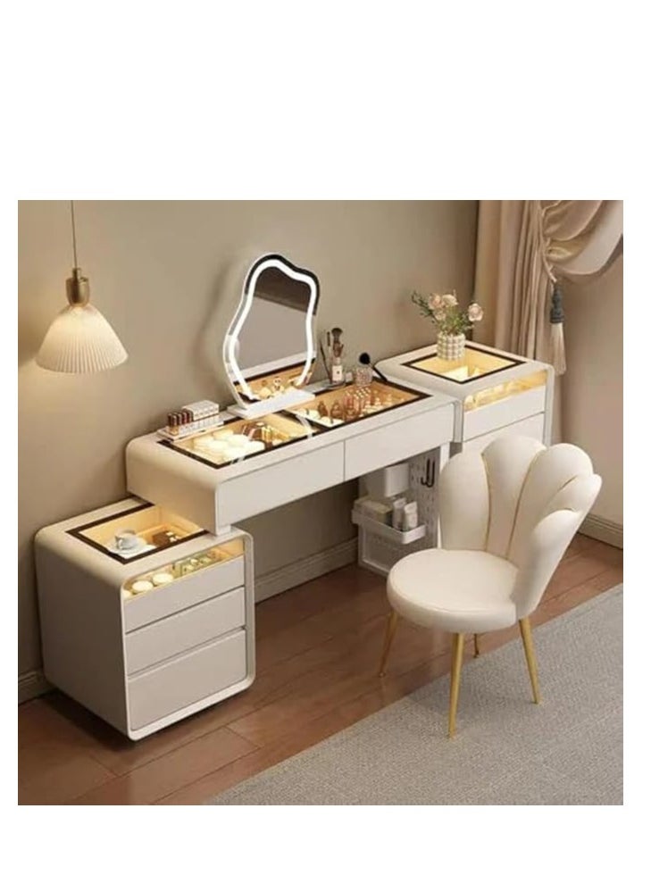 Cool Baby COOLBABY Modern Vanity Table Set with LED Mirror and Chair .Stylish Bedroom Dressing Table  - Image 1