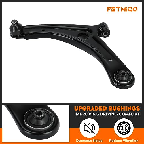 PetMigo 8 قطع ذراع التحكم السفلي لتعليق الأمامي مع مجموعة مفصل الكرة لدودج كاليبر 2009-2012، لجيب كومباس باتريوت 2007-2017 مع مجموعة تعليق مفصل الكرة K80258 EV80645 ES800408 - Image 4