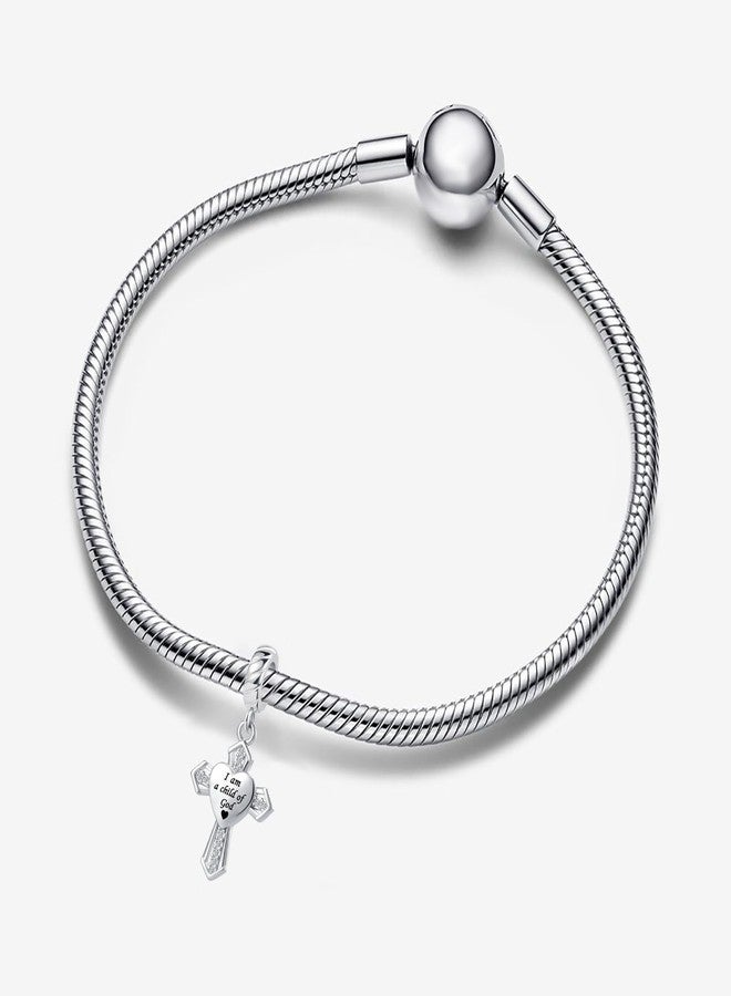 QeenseKc قلادة ساحرة من خرز الزركونيا المكعبة على شكل آية من الكتاب المقدس المسيحي من QeenseKc لسوار باندورا - Image 2