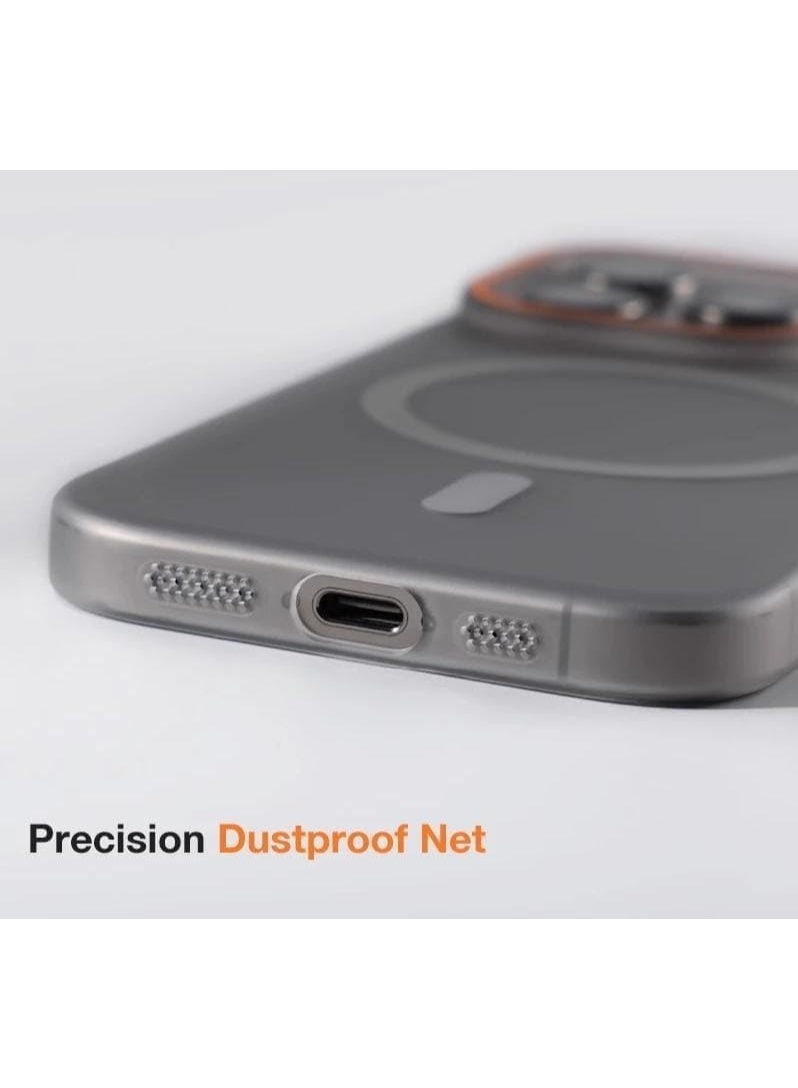 سيندي جراب خلفي أنيق غير لامع ملون مع دعم MagSafe لهاتف Apple iPhone 16PRO MAX  - Image 4