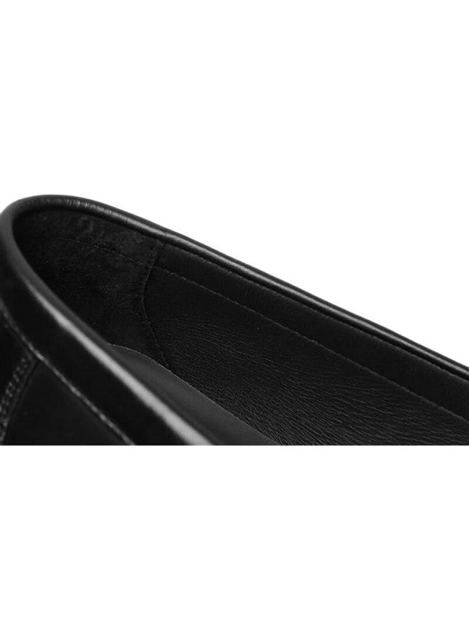 Goldlion Men'S Leather Shoes, Loafers, Fashionable, Comfortable Slip-On Business Casual Shoes, 58013089501A, Black, Size 40 - Image 2