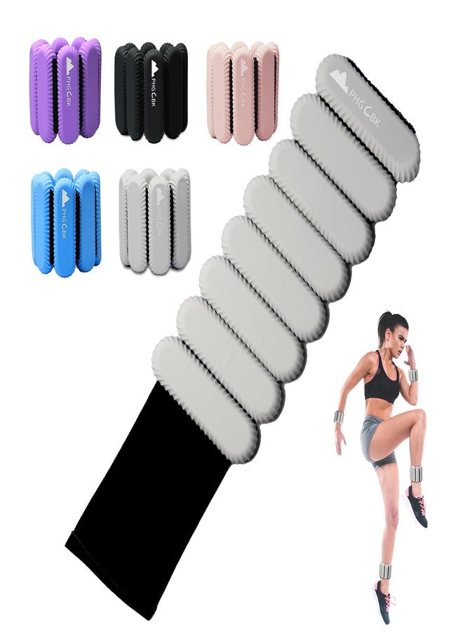 Phgcbk 2Lbs Wrist Ankle Weights for Women - Wearable Arm Leg Bangles Weight Set of 2(1Lb Each) Adjustable Weighted Wristbands for Home Gym Workout, Walking, Pilate, Yoga, Exercise, Barre, Strength Training - Image 1