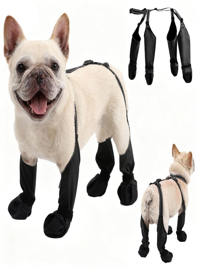 BECEMURU Winter Dog Boots Leggings with Anti-Slip Sole for Small & Medium Dogs, Paw Protector, Perfect for Outdoor Walking, Hiking, Waterproof and Anti-Fall Dog Shoes with Adjustable Strap (M) - Image 1