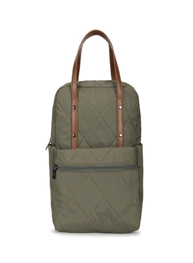 Fastrack Quilted Carry Backpack | Nylon Laptop Backpack for Women | Quilted Design with Dual Carry Handles & Padded 14'' Laptop Space - Image 1
