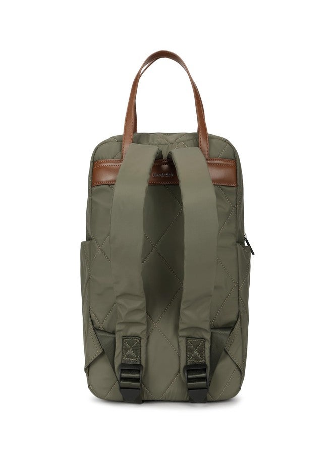 Fastrack Quilted Carry Backpack | Nylon Laptop Backpack for Women | Quilted Design with Dual Carry Handles & Padded 14'' Laptop Space - Image 5
