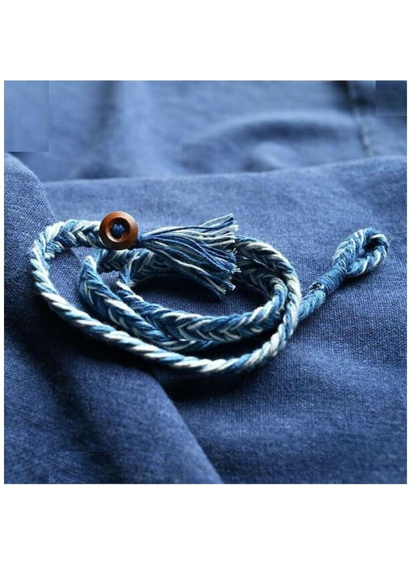 Vitalia - Blue and white braided rope bracelet for girls - Image 1