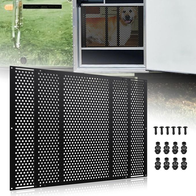 RVZONE RV Screen Door Protector Adjusts from 215 35 RV Entry Screen Door Grille Adjustable Screen Defender for RV Door Camper Screen Door Protector for Dogs Kids