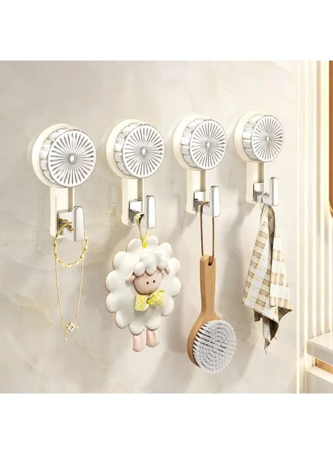 قطعتان من خطافات الحائط اللاصقة المتينة تركيب بدون حفر مصنوعة من ABS متينة لتحمل الأوزان الثقيلة - Image 2