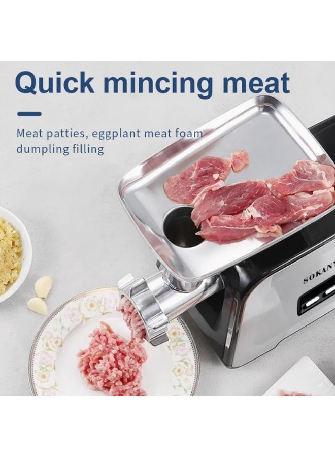 SOKANY 3500W Heavy Duty Meat Mincer & Food Processor Premium multifunctional grinder featuring strong motor power, sleek modern body, fast meat processing, convenient storage design, and reliable performance for everyday cooking needs. - Image 2