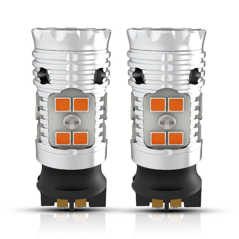 LASFIT PWY24W LED Bulbs Turn Signal Light PW24W Built in Resistor Canbus Error Free Extremely Bright Blinker AmberYellow Replacement Upgraded Pack of 2
