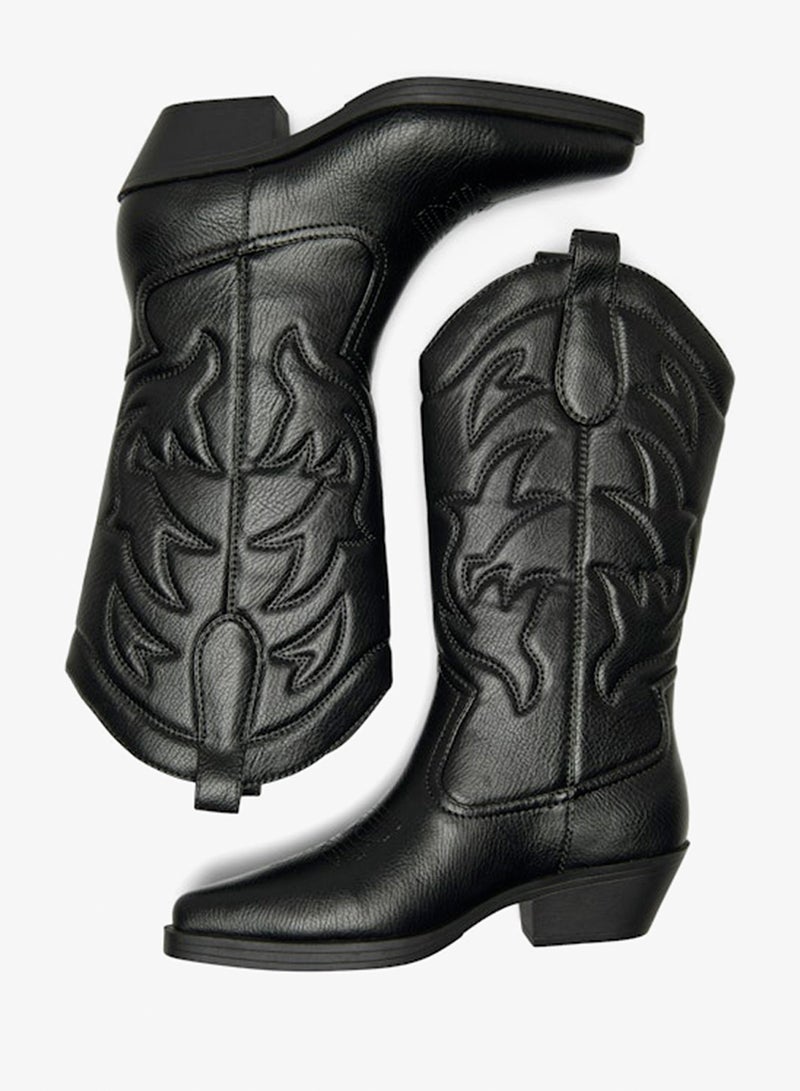 ONLY Bronco Cowboy Knee Boots - Image 4