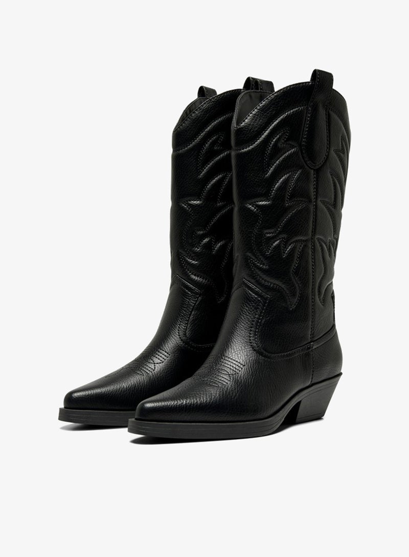 ONLY Bronco Cowboy Knee Boots - Image 3